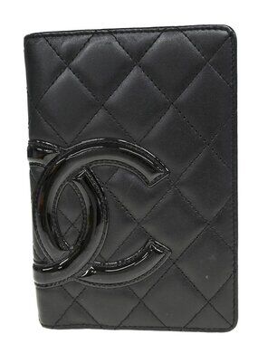 Chanel Black Cambon Calfskin Note Book Cover Small Good NQ02640